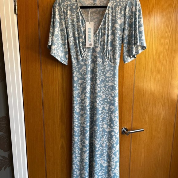 Blue Vanilla blue and white maxi dress size 8 - Picture 1 of 5